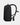 Black backpack on a light gray background