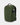 Green backpack with a water bottle on a light gray background