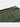 Green duffel bag with black and orange zippers on a light gray background