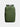 Green backpack with black straps on a light gray background