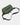 Green waist bag with a black strap on a white background