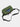 Green waist bag with a black strap on a white background