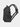 Black backpack on a light gray background