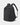 Black backpack on a light gray background