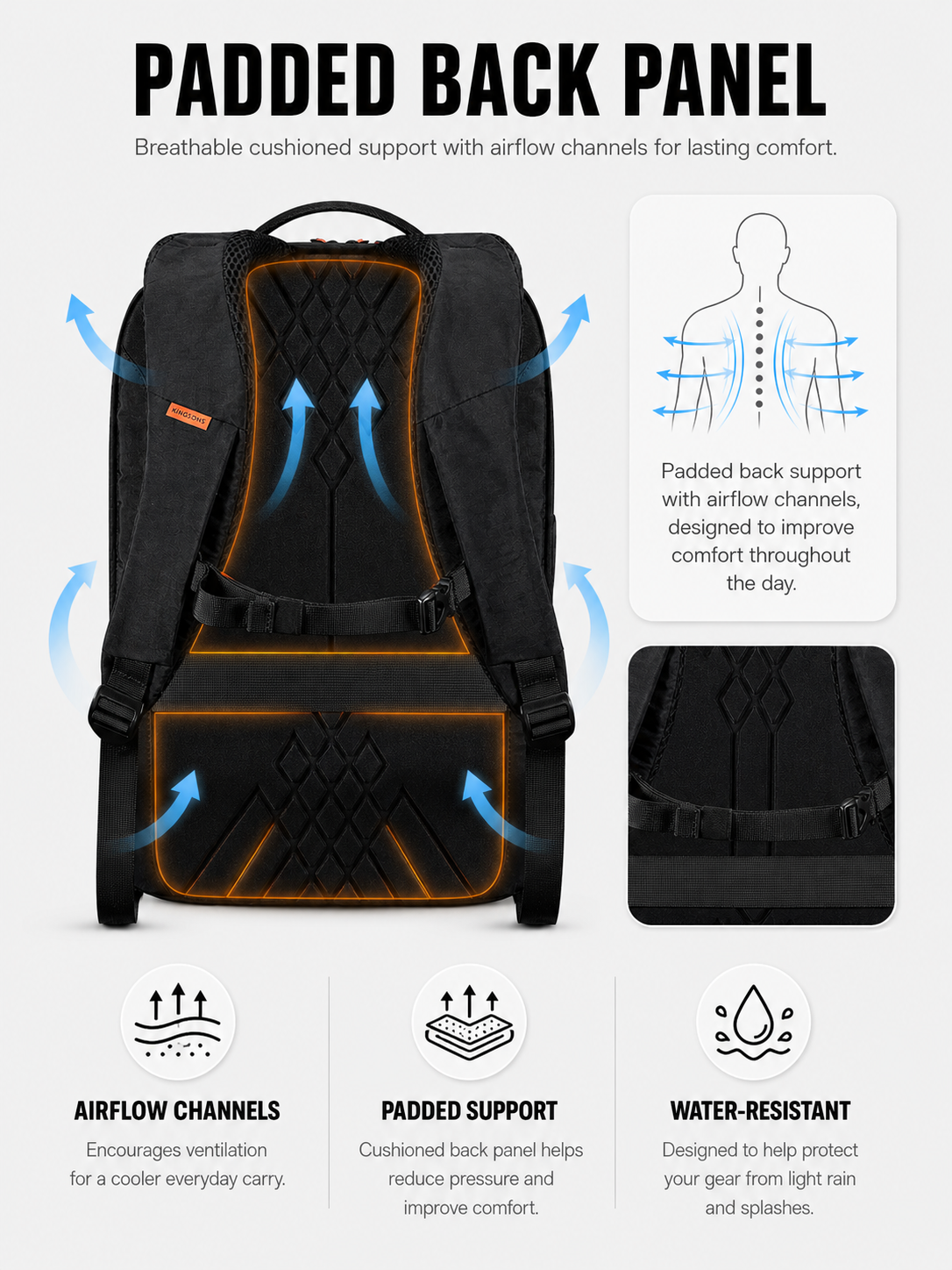 airflow backpack laptop Laptop Backpack 22.5L Everyday Water-Resistant Green