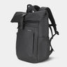 Gray backpack on a light gray background
