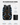 Black backpack with 3D padded back panel design on a white background