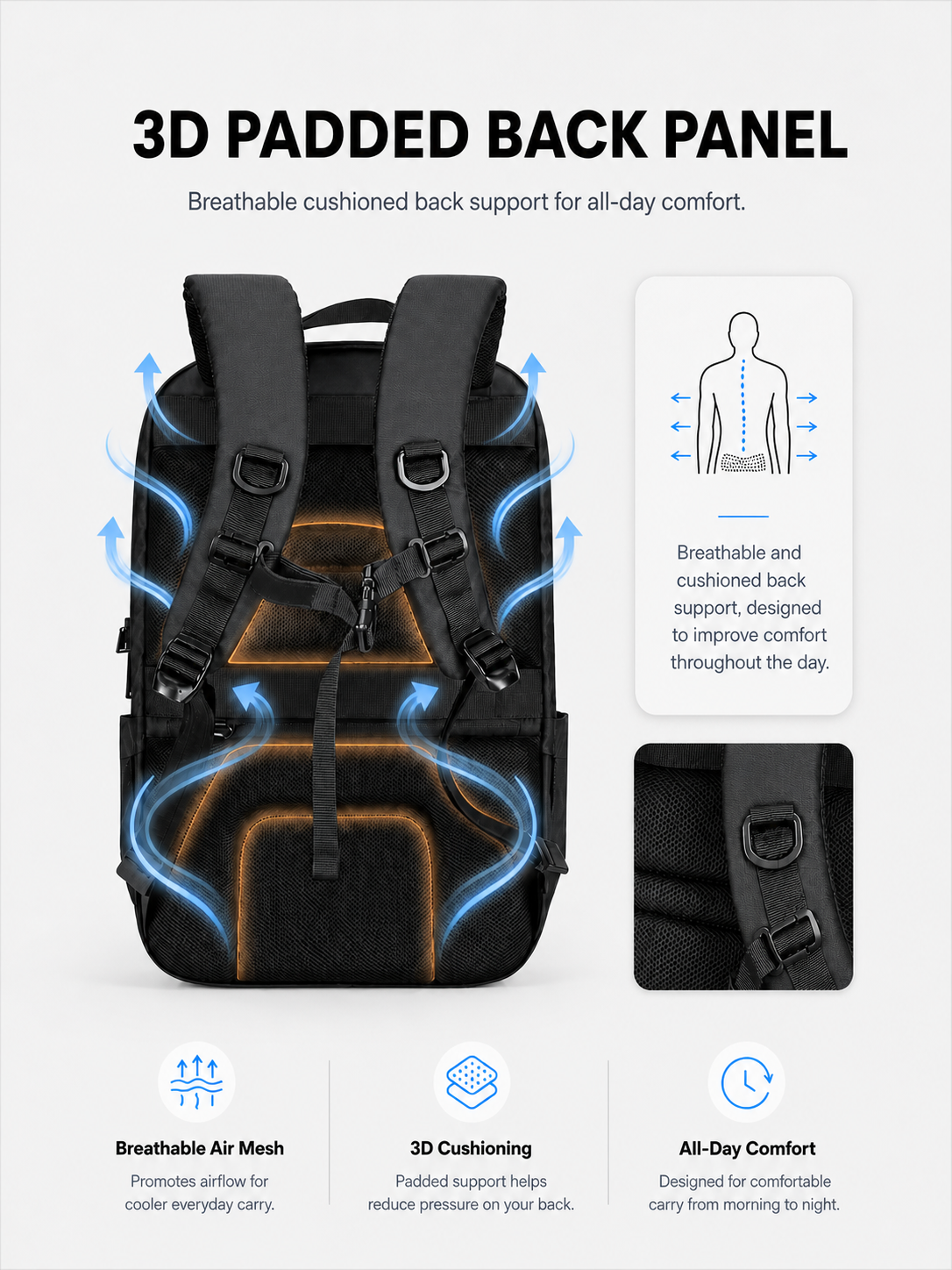 Anti-Theft Laptop Backpack 20L – RFID, 15 Anti-Theft Laptop Backpack 20L – RFID, 15