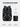 Black backpack with 3D padded back panel design on a white background