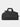 Black duffel bag on a light gray background