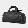 Black duffel bag with 'Aoking' branding on a light gray background